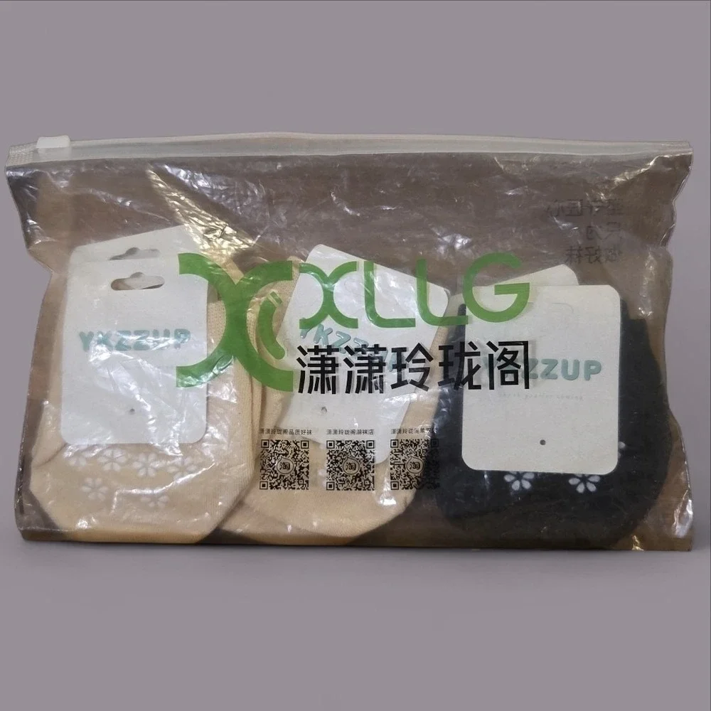 YKZZUP No-Show Socks Womens One Size Black Tan Non‎ Slip Liner 6 Pairs Daisy